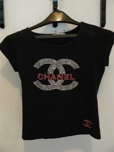 chanel t shirt ebay|embellished chanel t shirt.